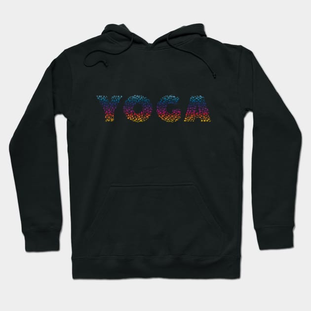 The word Yoga made of Yoga poses Hoodie by All About Nerds
